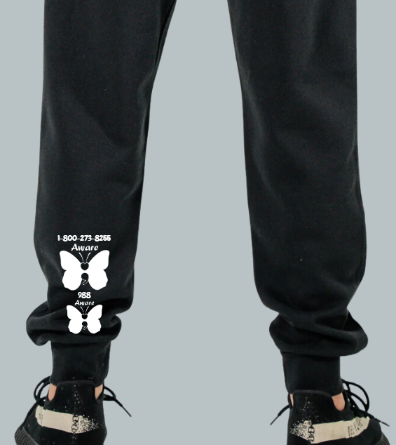 You Good Bruh? Joggers with White design