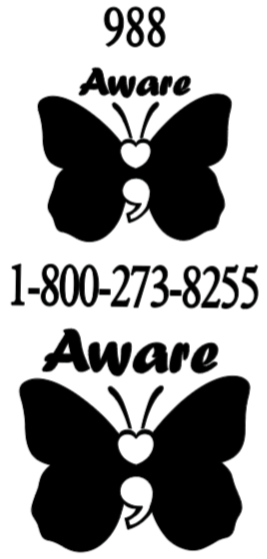 Aware End the Stigma- Joggers/ black design