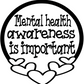 Mental Health Awareness T-shirt: Bright Colors/ Black design