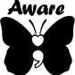 Aware Heart T-shirt: Bright Colors/ Black Design