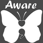 Aware Heart T-shirt: Bright Colors/ White Design