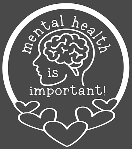 Mental Health Awareness T-shirt: Original Colors/ White design