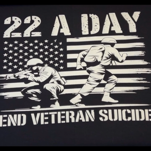 22 A Day- End Veteran Suicide White design