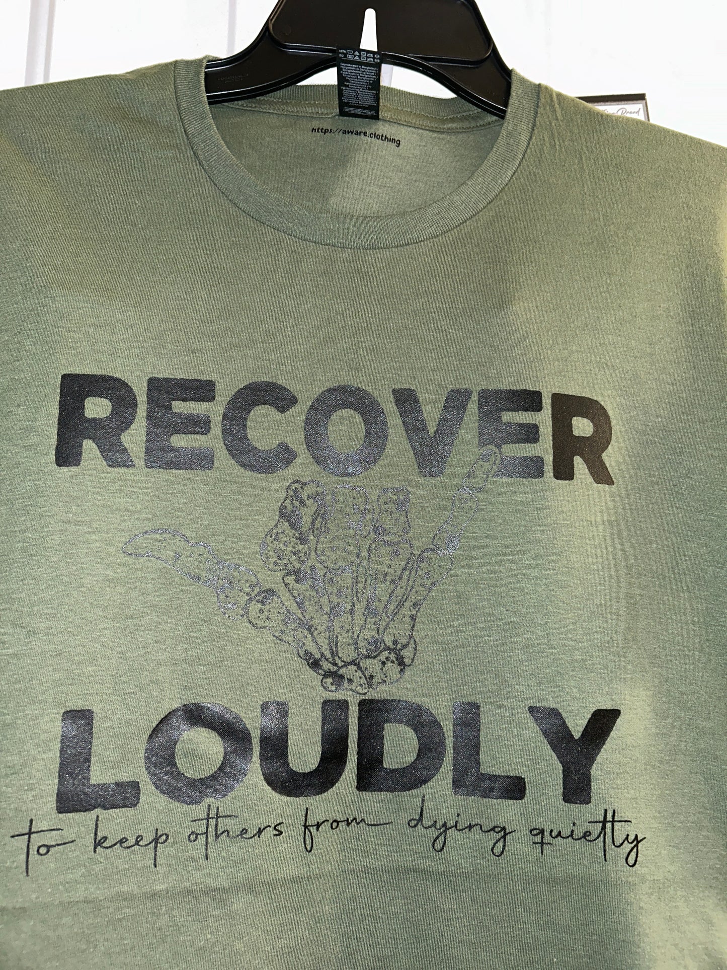 Recover loudly t-shirt