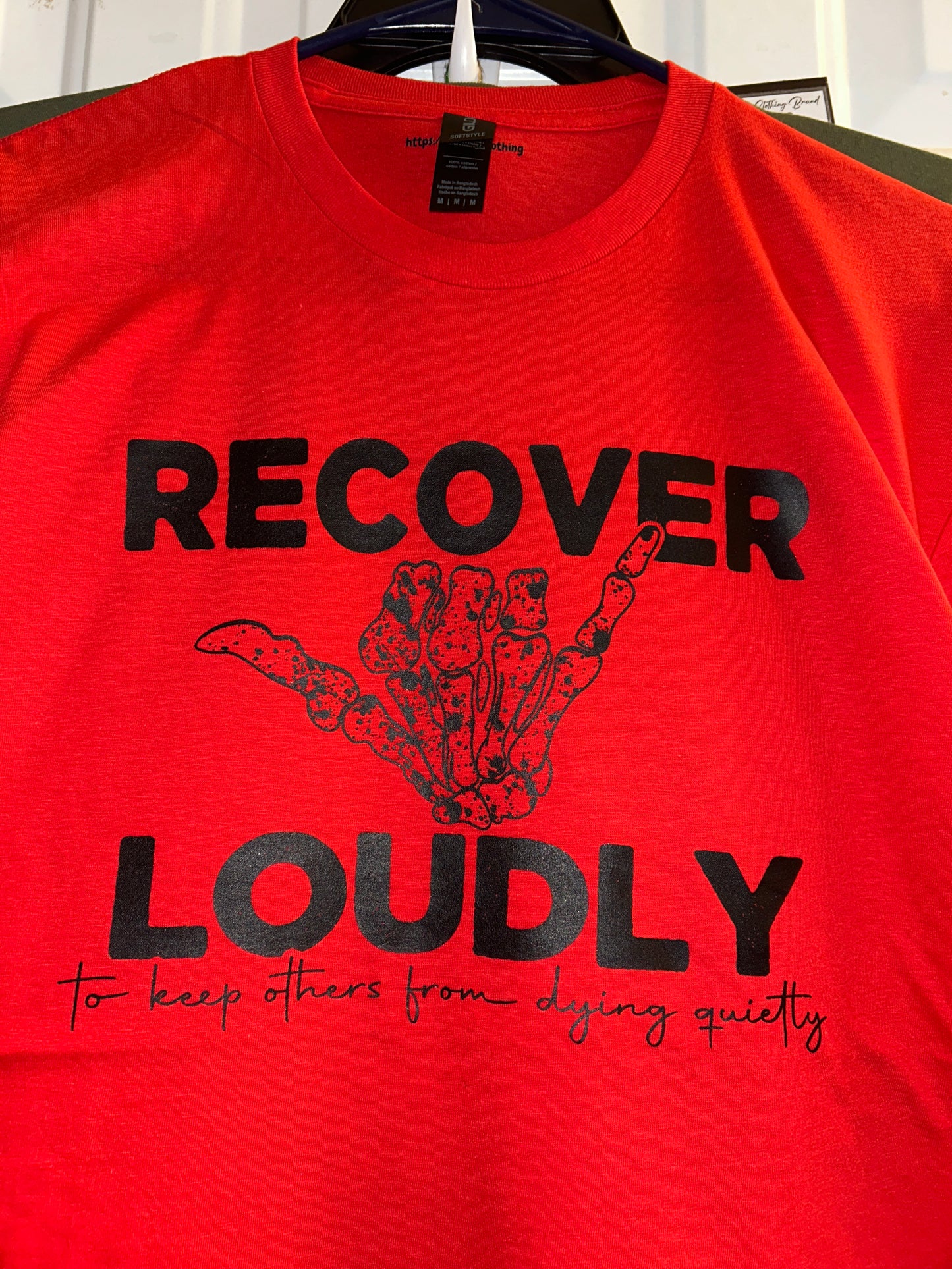 Recover loudly t-shirt