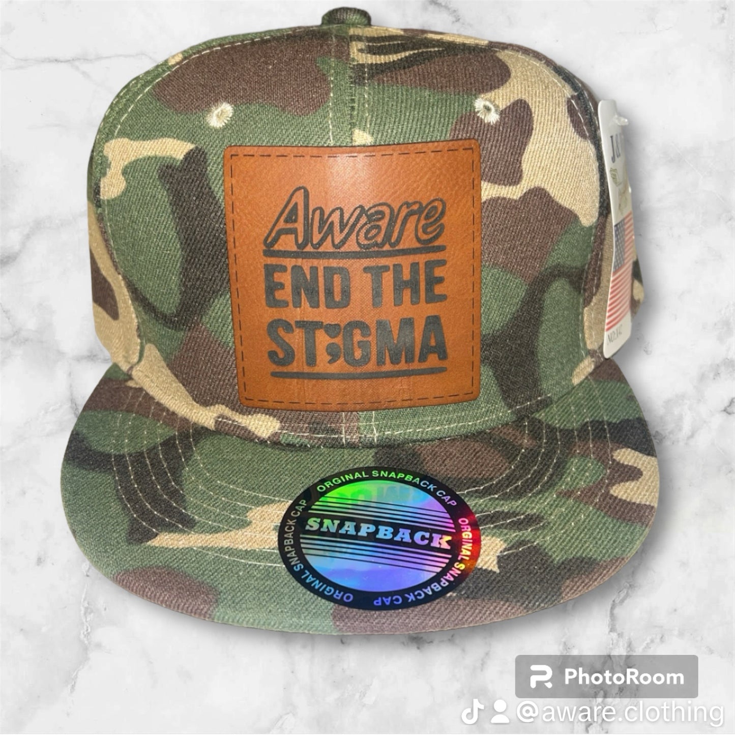 Camo Structured Flat bill Hat