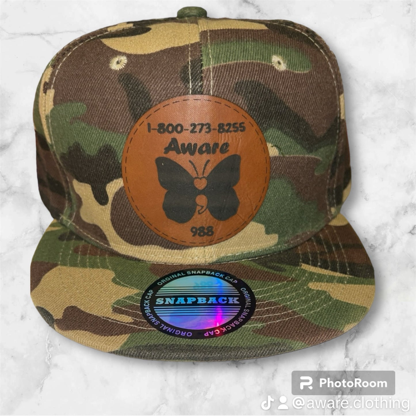 Camo Structured Flat bill Hat