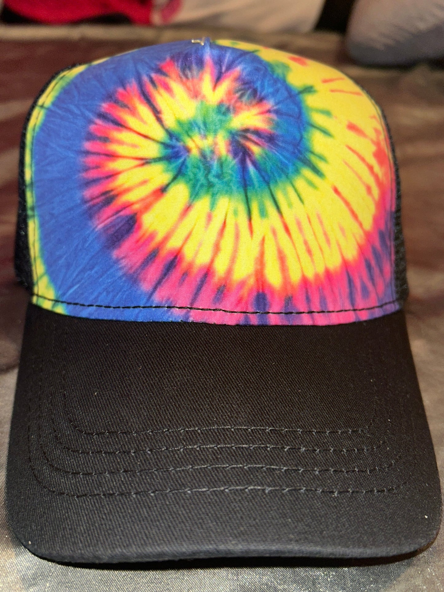 Tie dye trucker hats