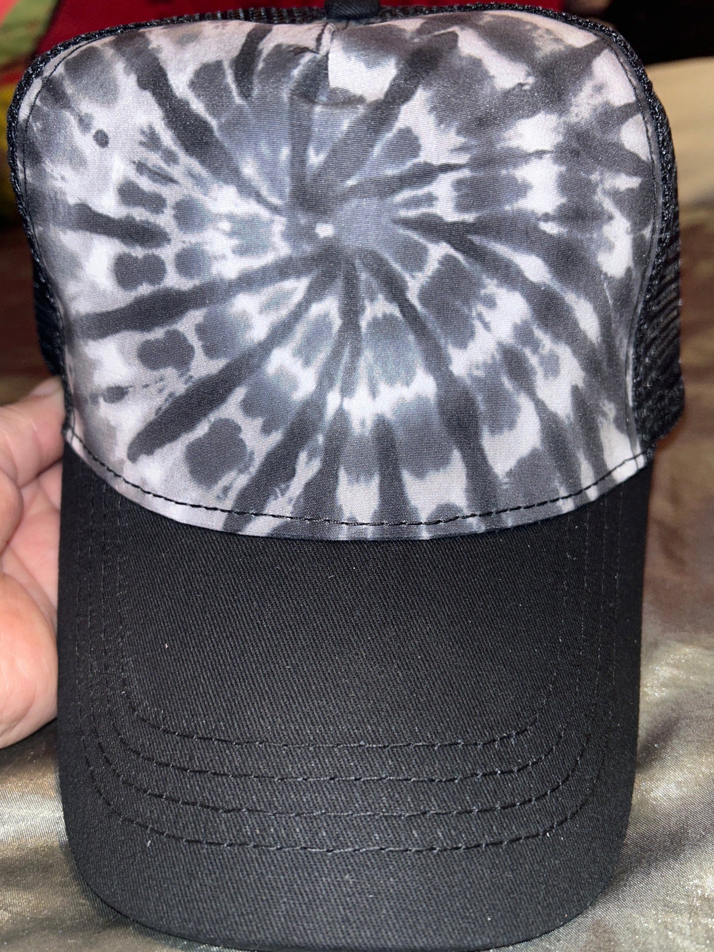 Tie dye trucker hats