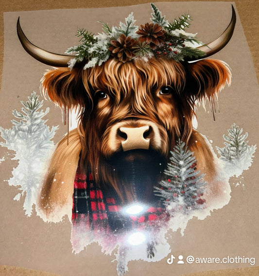 Winter Cow Full Color Design