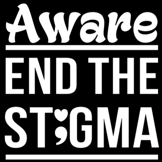 Aware End the Stigma- Hoodie/ white design #2