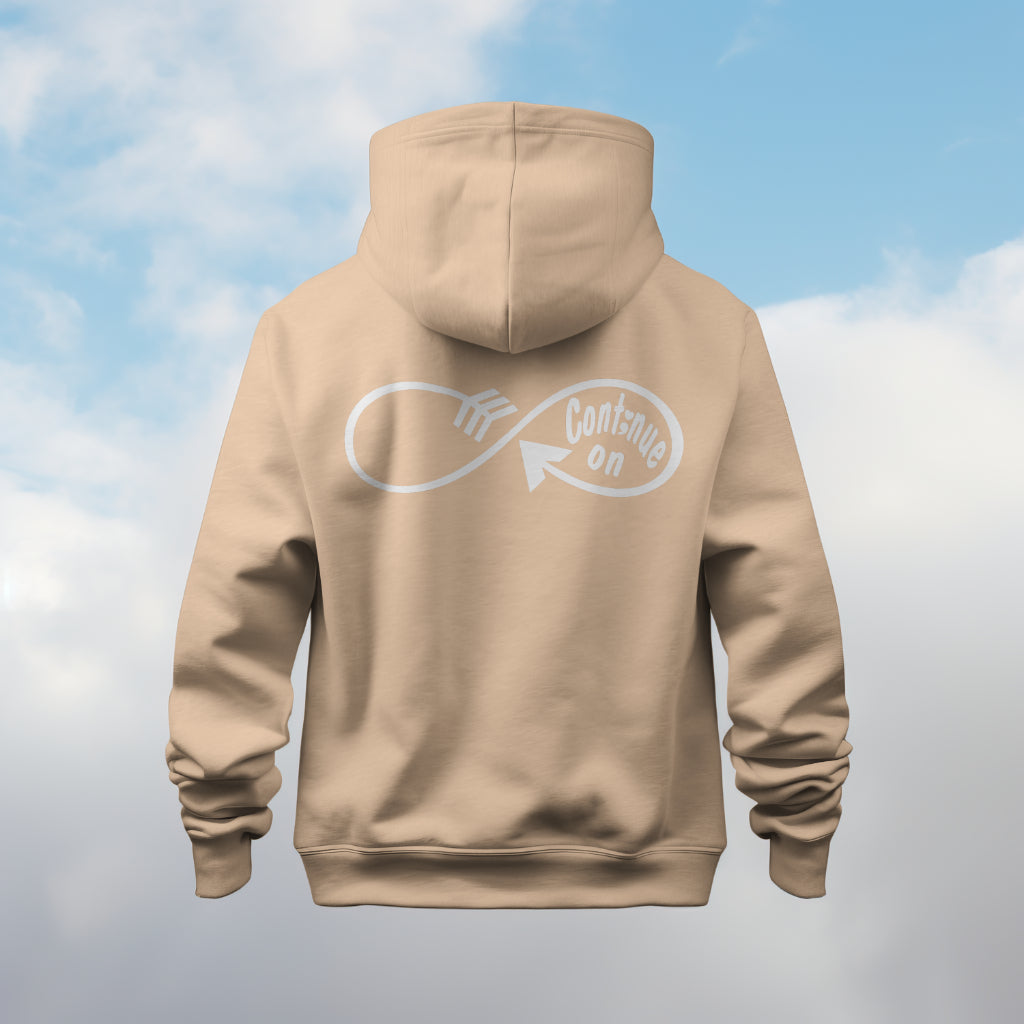 Continue On: Hoodie/ White Design