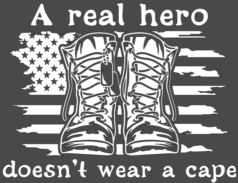 A Real Hero Does not Wear a Cape T-shirt: Bright Colors/ White Design